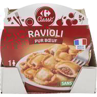 Carrefour classic' plat cuisiné ravioli pur boeuf 300g