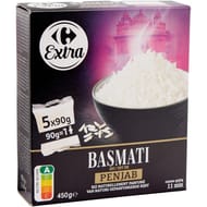 Carrefour extra riz basmati du penjab 5 sachets de 90g