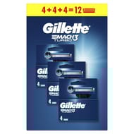 Gillette match3 turbo lames lot 4+4+4