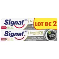 Signal Integral 8 dentifrice  nature éléments charbon blancheur & détox 2x75ml