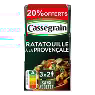 Cassegrain ratatouille cuisinée à la provencale à l'huile d'olive extra vierge 2% 1.140kg