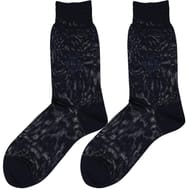 Paire de mi chaussettes homme jersey surbroderie blason 100% fil d'Ecosse MARINE T44\46