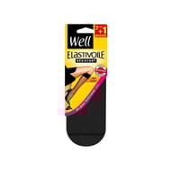 Lot de 4 paires de mi bas élastivoile 3+1 offert Well NOIR TU