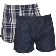 Lot de 2 caleçons fantaisie imprimé ceinture classique Influx IMP MARINE/IMP MADRAS T7