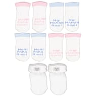 Bottons naissance fantaisies message MON PAPA A MOI ROSE 0/6 mois