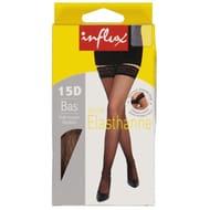 Bas voile élasthanne qui tient tout seul avec large revers dentelle Influx FAUVE T4