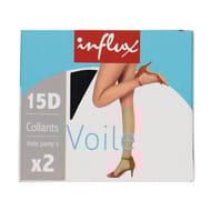 2 paires de collants voile Influx NOIR T4