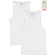 Lot de 2 débardeurs blanc homme BLANC/BLANC T7