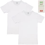 Lot de 2 tee-shirts manches courtes col rond homme BLANC/BLANC T4
