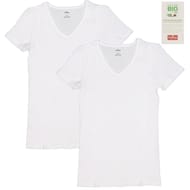 Lot de 2 tee-shirts manches courtes col V homme BLANC/BLANC T8