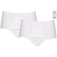 Lot de 2 slips taille haute ouvert blanc homme BLANC/BLANC T4