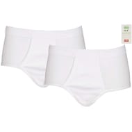 Lot de 2 slips taille haute ouvert blanc homme BLANC/BLANC T3