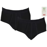 Lot de 2 slips taille haute ouvert noir homme NOIR/NOIR T8