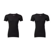 Lot de 2 tee shirts manches courtes col rond noir homme NOIR/NOIR T8
