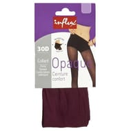 Collant opaque ceinture confort influx 30D BORDEAUX T5-6