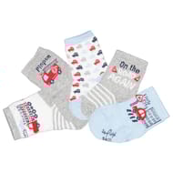 5 paires de mi chaussettes fantaisies bébé BLEU/ROUGE 24\26