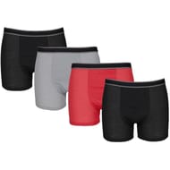 Lot de 4 boxers unis homme Influx basic NOIR/GRIS/ROUGE/NOIR T3