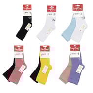 2 paires de socquettes coton bio unies femme Influx NOIR/GRIS 35\37