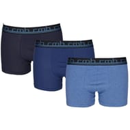 Lot de 3 boxers unis homme 2020 BLEU CH/BLEU/BLEU F T6