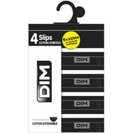 Lot de 4 slips Ecodim coton stretch Dim NOIR/NOIR/NOIR/NOIR T6