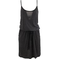 Robe courte fines bretelles femme BLANC RAYE MARINE T34/36