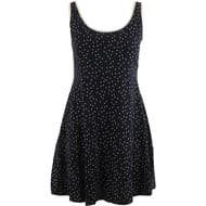 Robe courte larges bretelles femme MARINE POIS T46/48
