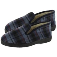 Charentaise fantaisie homme influx MARRON CARREAUX/MARINE 40