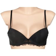 Soutien gorges ampliformes micro dentelle uni ligne Jorianne NOIR 90A