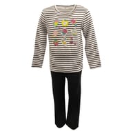 Pyjama long manches longues RAYE NOIR 8ANS