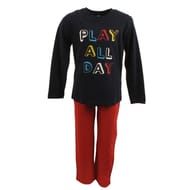Pyjama long manches longues MARINE/ROUGE 6ANS