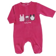 Dors bien velours fille FUSHIA 12 MOIS