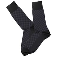 Paire de mi chaussettes homme fantaisies fil d'Ecosse NOIR T39\42