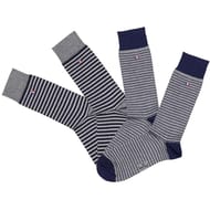 Lot de 2 paires de mi chaussettes fantaisies homme Influx MARINE/GRIS T39\42
