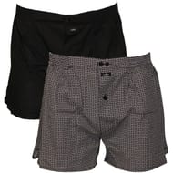 Lot de 2 caleçons fantaisie imprimé ceinture classique Influx IMP INCA/UNI NOIR T3