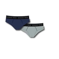 Lot de 2 slips grande taille Influx MARINE ELEGANCE + GRIS T9