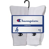 Lot de 6 paires de mi chaussettes sport Champion BLANC T39\42