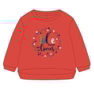 Sweat molleton manches longues TERRACOTTA 12MOIS