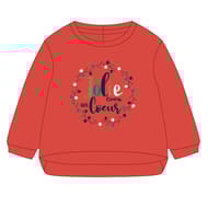Sweat molleton manches longues TERRACOTTA 18MOIS