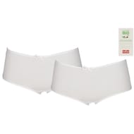 Lot de 2 shorties unis fille BLANC 16 ANS