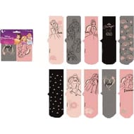 Lot de 10  paires de mi chaussettes Princesse ROSE/GRIS/NOIR 27\30