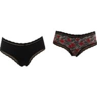 Lot de 2 shortys ZEBRE PRINT / NOIR 38/40
