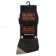 Lot de 5 paires de mi chaussettes de travail Black et Decker NOIR T47\49