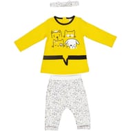 Ensemble robe 2 pièces MOUTARDE/ ECRU 36MOIS