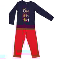Pyjama jersey opé famille garçon MARINE/ROUGE 10 ANS