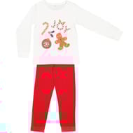 Pyjama jersey ope famille BLANC/ROUGE 6 ANS