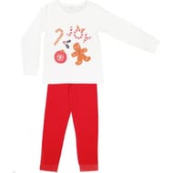 Pyjama jersey ope famille BLANC/ROUGE 10 ANS