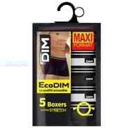Lot de 5 boxers homme Ecodim Dim 4F5 NOIR/GRIS/NOIR/GRIS T3