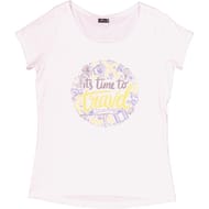 Tee shirt manches courtes femme BLANC TRAVEL 50\52