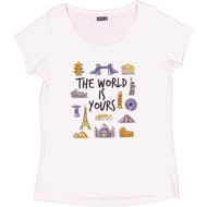 Tee shirt manches courtes femme BLANC WORLD 46\48