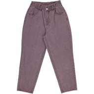 Pantalon denim large femme GRIS T38